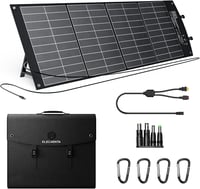 ELECAENTA 120W kihajtható ETFE HPBC hordozható napelemes töltő USB-C PD60W QC3.0 DC XT60 Anderson fekete napelem kültérhez 1