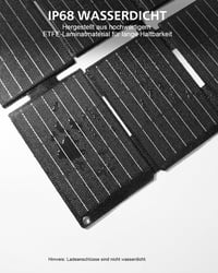 Prenosná solárna nabíjačka ELECAENTA 25W ETFE, skladací solárny panel s USB-A a USB-C konektorom, vodeodolnosť IP68, na nabíjanie mobilných telefónov, tabletov, powerbánk, vhodná na kempovanie 4