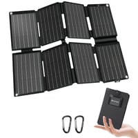 Prenosná solárna nabíjačka ELECAENTA 25W ETFE, skladací solárny panel s USB-A a USB-C konektorom, vodeodolnosť IP68, na nabíjanie mobilných telefónov, tabletov, powerbánk, vhodná na kempovanie 1