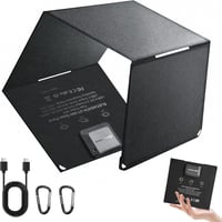Încărcător solar pliabil ELECAENTA 30W ETFE HPBC, 2 porturi USB C PD20W QC3.0, IP68, pentru exterior, iPhone, Android, telefon, tabletă, baterie externă, cameră foto 1