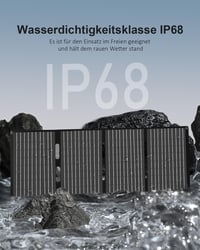 ELECAENTA 60W hordozható napelemes töltő IP68 összecsukható kültéri camping telefon tablet 7