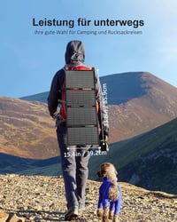ELECAENTA 60W hordozható napelemes töltő IP68 összecsukható kültéri camping telefon tablet 8
