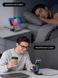 Elecdov 3 v 1 magnetická bezdrôtová nabíjacia stanica Qi2 pre Samsung Galaxy S25 Ultra, Watch 8 a Buds 3, s aktívnym chladením, skladacia 6