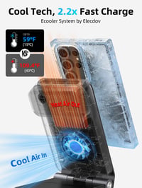 Elecdov 3 v 1 magnetická bezdrôtová nabíjacia stanica Qi2 pre Samsung Galaxy S25 Ultra, Watch 8 a Buds 3, s aktívnym chladením, skladacia 4