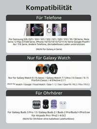 Elecdov 3 v 1 magnetická bezdrôtová nabíjacia stanica Qi2 pre Samsung Galaxy S25 Ultra, Watch 8 a Buds 3, s aktívnym chladením, skladacia 9