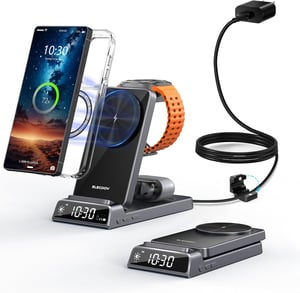 Stație de încărcare magnetică wireless 3-în-1 Elecdov pentru Samsung Galaxy Z Fold/Flip 7, Watch, Buds