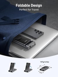 Elecdov 3in1 mágneses vezeték nélküli töltő Samsung Galaxy Z Fold/Flip 7, S25 Ultra, Watch Ultra, Buds 4 Pro 7