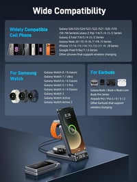 Elecdov 3in1 mágneses vezeték nélküli töltő Samsung Galaxy Z Fold/Flip 7, S25 Ultra, Watch Ultra, Buds 4 Pro 8