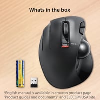 ELECOM Balkezes Vezeték Nélküli Trackball Egér 6 Gomb Fekete 9
