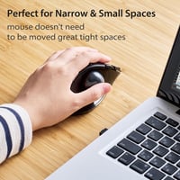 ELECOM Balkezes Vezeték Nélküli Trackball Egér 6 Gomb Fekete 6