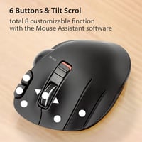 ELECOM Balkezes Vezeték Nélküli Trackball Egér 6 Gomb Fekete 4