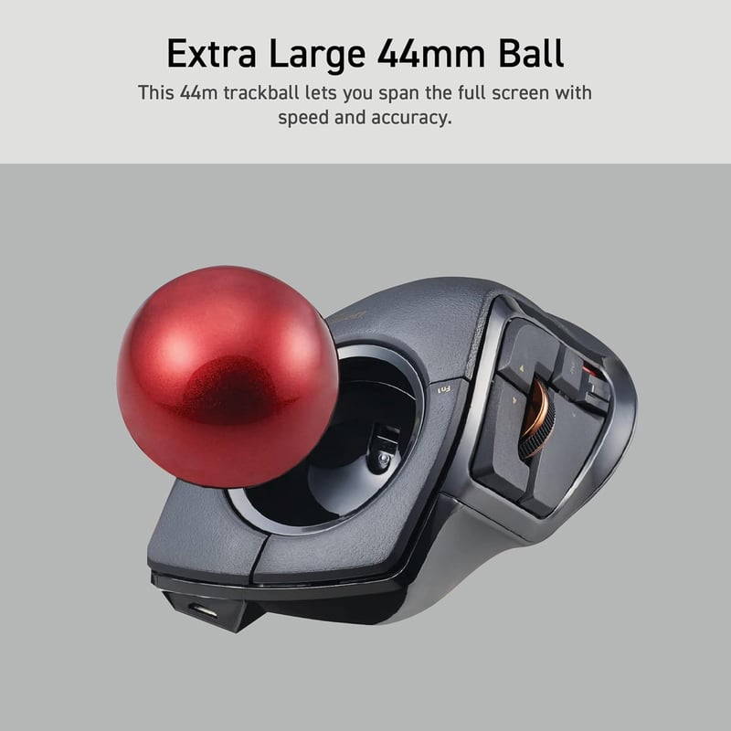 ELECOM DEFT PRO Trackball egér vezetékes/vezeték nélküli/Bluetooth gamer fekete