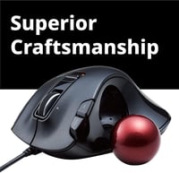 ELECOM EX-G Ergonomikus Trackball Egér Vezetékes Piros Gömbvel 5 Gomb 3