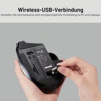 Trackball myš ELECOM EX-G Pro, ovládanie palcom, Bluetooth, 2,4 GHz bezdrôtové pripojenie a USB, pripojenie k 3 zariadeniam, PC/Mac/Windows/macOS, M-XPT1MRXBK 5