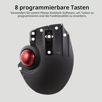 Trackball myš ELECOM EX-G Pro, ovládanie palcom, Bluetooth, 2,4 GHz bezdrôtové pripojenie a USB, pripojenie k 3 zariadeniam, PC/Mac/Windows/macOS, M-XPT1MRXBK 7