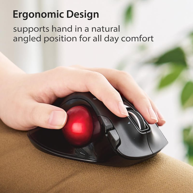 ELECOM EX-G Trackball egér balkezes vezeték nélküli 2.4GHz hüvelykujj vezérlés