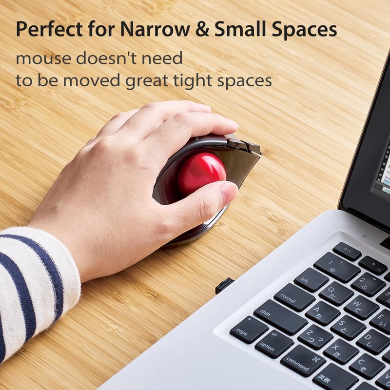 ELECOM EX-G Trackball egér balkezes vezeték nélküli 2.4GHz hüvelykujj vezérlés