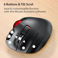 ELECOM EX-G Trackball egér balkezes vezeték nélküli 2.4GHz hüvelykujj vezérlés 5