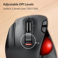ELECOM EX-G Trackball egér balkezes vezeték nélküli 2.4GHz hüvelykujj vezérlés 6