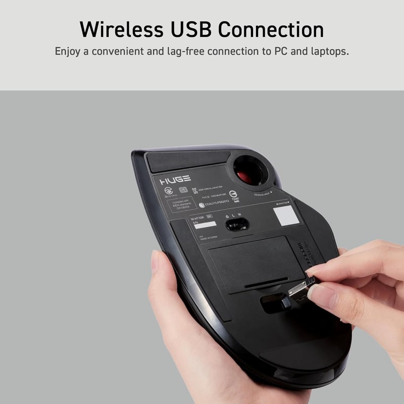Elecom HUGE Wireless Trackball Egér 52mm Piros Golyó 8 Gomb PC Mac