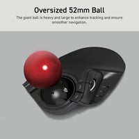 Elecom HUGE Wireless Trackball Egér 52mm Piros Golyó 8 Gomb PC Mac 5