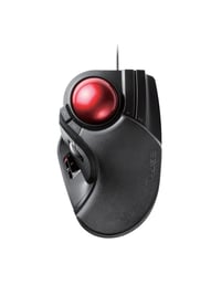 ELECOM M-HT1URBK HUGE trackball miš, žičani, upravljanje prstima, 8 tipki, crvena kuglica od 52 mm, oslonac za zglob, kompatibilan s Windows 11 i macOS operativnim sustavima 1