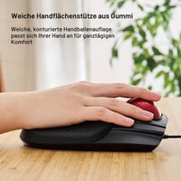 ELECOM M-HT1URBK HUGE trackball miš, žičani, upravljanje prstima, 8 tipki, crvena kuglica od 52 mm, oslonac za zglob, kompatibilan s Windows 11 i macOS operativnim sustavima 5