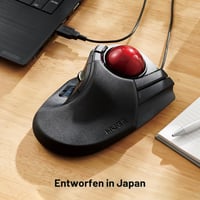 ELECOM M-HT1URBK HUGE trackball miš, žičani, upravljanje prstima, 8 tipki, crvena kuglica od 52 mm, oslonac za zglob, kompatibilan s Windows 11 i macOS operativnim sustavima 7