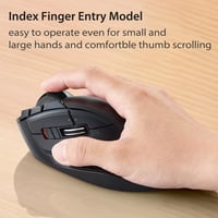 Elecom DEFT M-DT2DRBK vezeték nélküli trackball egér, 8 gombos - fekete 2