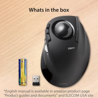 Elecom DEFT M-DT2DRBK vezeték nélküli trackball egér, 8 gombos - fekete 8