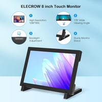 ELECROW 8 Colos Érintőképernyős Monitor 1280×800 HD Felbontással - Kompatibilis Raspberry Pi 5/4/3/2/Zero, Windows 11/10 és Jetson Nano Eszk 4