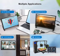 ELECROW Érintőképernyős Monitor 10.1" HD 1280×800 - Kompakt Kijelző Raspberry Pi 5/4/3/2/Zero és Windows 11/10 Rendszerekhez 4