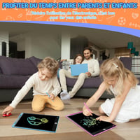 Electight LCD rajz- és írótábla gyerekeknek, zárolás és törlés funkcióval - kék+rózsaszín - 30,5 cm 6