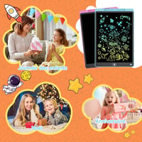 Electight LCD rajz- és írótábla gyerekeknek, zárolás és törlés funkcióval - kék+rózsaszín - 30,5 cm 7