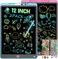 Electight LCD rajz- és írótábla gyerekeknek, zárolás és törlés funkcióval - kék+rózsaszín - 30,5 cm 1