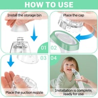 Električni aspirator za nos za bebe, punjivi čistač nosa s 5 razina usisavanja, 3 silikonska nastavka, za novorođenčad i dojenčad 4