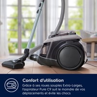 Bezvreckový vysávač Electrolux Pure C9 PC91-4MG, 700 W, 1,6-litrový, minerálna sivá, 7 stupňov filtrácie, hermetický systém Pureflow 4