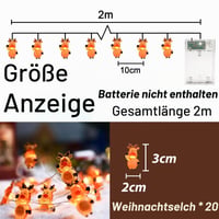 Sunshine Smile LED vianočná dekorácia v tvare jeleňa, na batérie, 2 m, 20 LED, teplá biela, vnútorná a vonkajšia svetelná reťaz 2