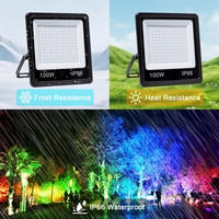 Eleganted 100W RGB LED reflektor Bluetooth távirányítóval IP66 vízálló 7
