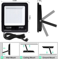 Eleganted 100W RGB LED reflektor Bluetooth távirányítóval IP66 vízálló 6