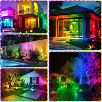 Eleganted 100W RGB LED reflektor Bluetooth távirányítóval IP66 vízálló 8