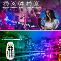 Eleganted RGB LED reflektor 2db 100W Bluetooth app vezérlés IP66 vízálló 5