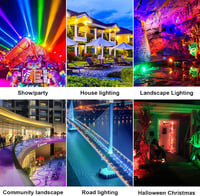 Eleganted RGB LED reflektor 2db 100W Bluetooth app vezérlés IP66 vízálló 7