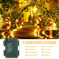 Elegear 40m 300 LED-es tündérfény, elemmel, időzítővel, 8 üzemmód, IP44 7