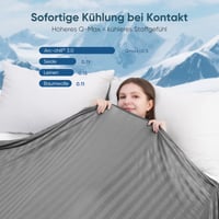 Chladiaca deka Elegear Arc-Chill 3.0 – Japonské chladiace vlákna Q-Max > 0,5, obojstranná samochladiaca letná deka, antialergická, priedušná, 150x200 cm 3