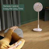 Elegear Csendes Hordozható Összecsukható Állványos Ventilátor Távirányítóval 9 Fokozat 7800mAh Akkumulátor Asztali Ventilátor 28cm 6