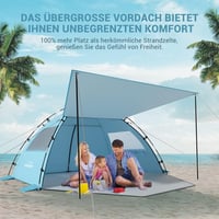 Elegear CumbreX UV50+ Strandtető 4-5 Személyes Könnyű Hordozható Sátor 2