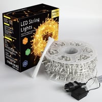 Elegear Kültéri-Beltéri LED Fényfüzér - 50m, 2000 Meleg Fehér LED, 8 Világítási Mód, IP44 Vízálló, Karácsonyfa, Kerti Parti Dekoráció 9