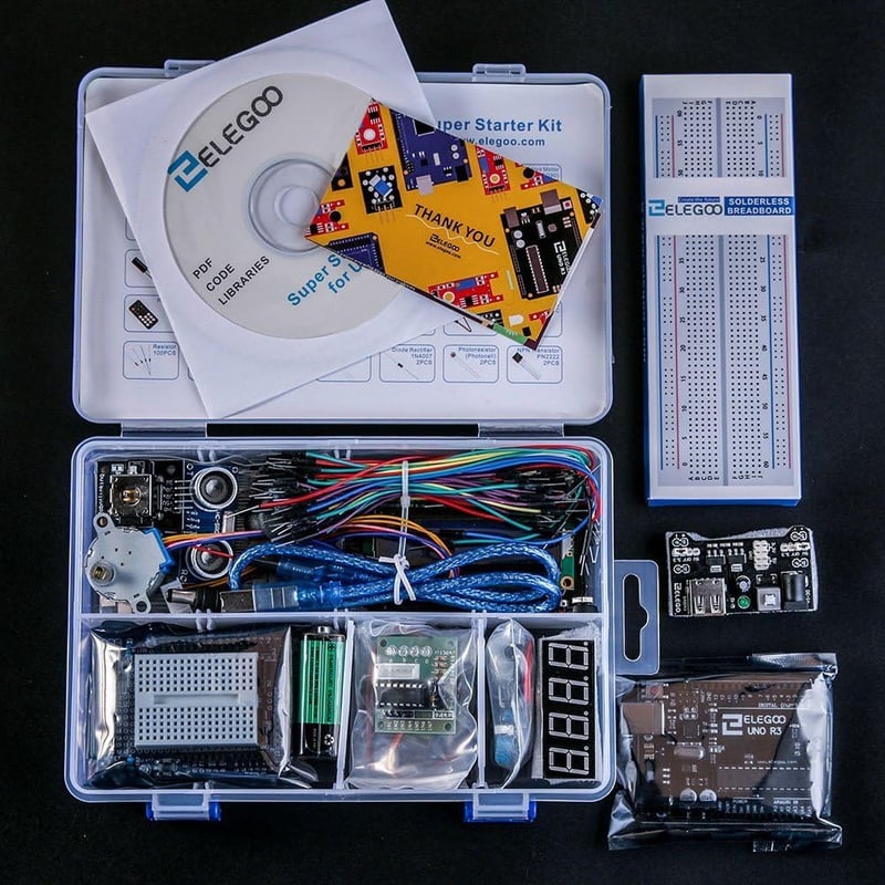 ELEGOO Advanced Starter Kit Arduino IDE kompatibilis kezdőknek tanulási projektekhez