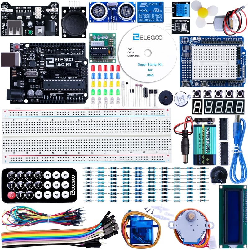 ELEGOO Advanced Starter Kit Arduino IDE kompatibilis kezdőknek tanulási projektekhez